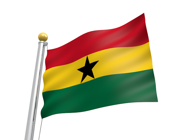 ガーナ - ナショナルフラッグ / 世界地図 / イラスト / 写真 / 国旗 / フリー素材
