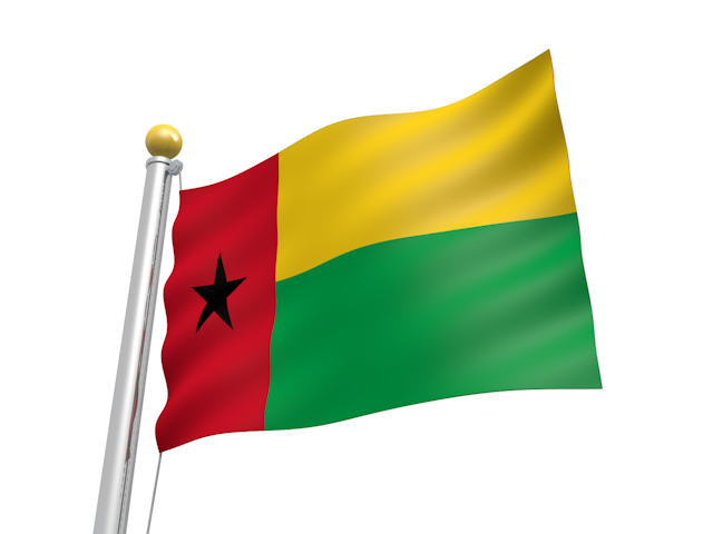 ギニアビサウ - ナショナルフラッグ / 世界地図 / イラスト / 写真 / 国旗 / フリー素材