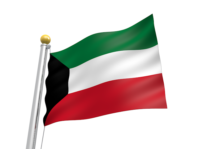 クウェート - ナショナルフラッグ / 世界地図 / イラスト / 写真 / 国旗 / フリー素材