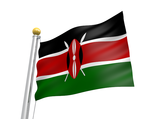 ケニア - ナショナルフラッグ / 世界地図 / イラスト / 写真 / 国旗 / フリー素材