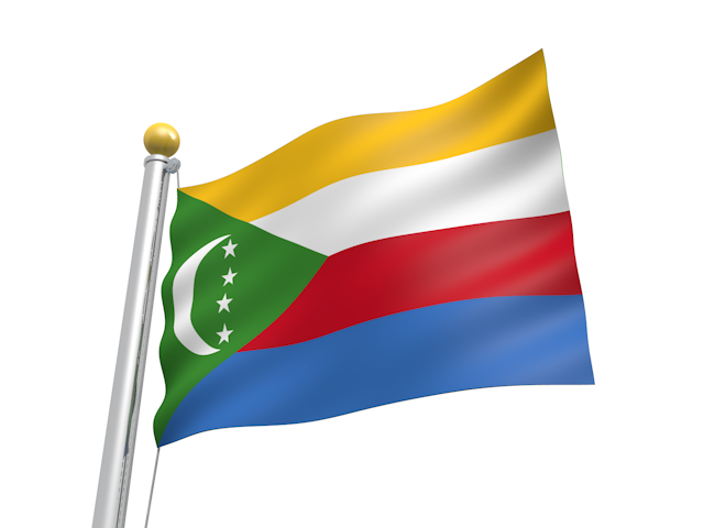 コモロ - ナショナルフラッグ / 世界地図 / イラスト / 写真 / 国旗 / フリー素材