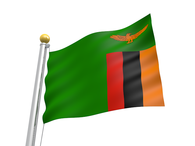 ザンビア - ナショナルフラッグ / 世界地図 / イラスト / 写真 / 国旗 / フリー素材