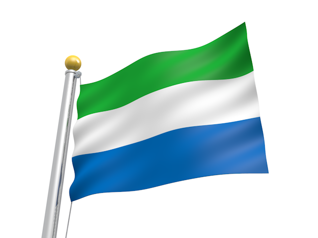 シエラレオネ - ナショナルフラッグ / 世界地図 / イラスト / 写真 / 国旗 / フリー素材