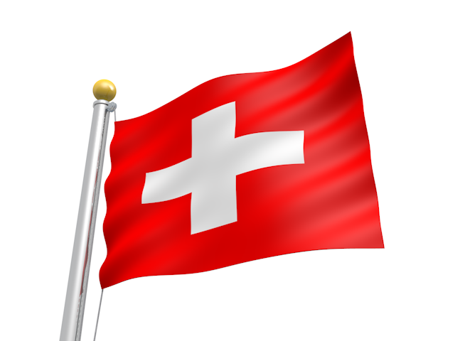 スイス - ナショナルフラッグ / 世界地図 / イラスト / 写真 / 国旗 / フリー素材