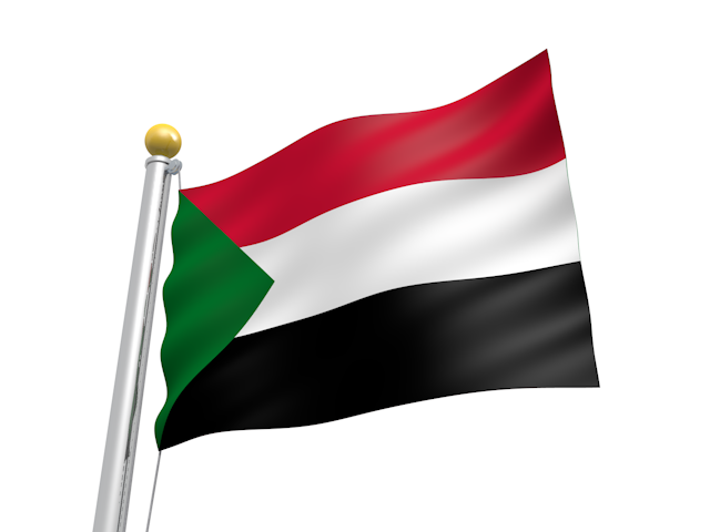 スーダン - ナショナルフラッグ / 世界地図 / イラスト / 写真 / 国旗 / フリー素材