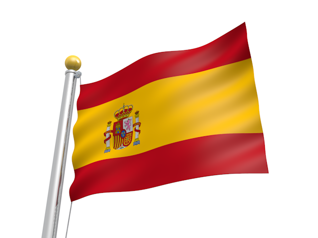スペイン - ナショナルフラッグ / 世界地図 / イラスト / 写真 / 国旗 / フリー素材