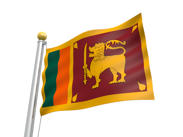 スリランカ - ナショナルフラッグ / 世界地図 / イラスト / 写真 / 国旗 / フリー素材