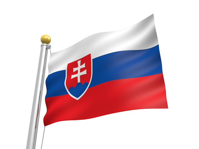 スロバキア - ナショナルフラッグ / 世界地図 / イラスト / 写真 / 国旗 / フリー素材
