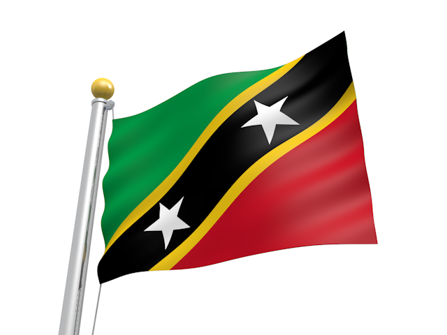 セントクリストファー・ネイビス - ナショナルフラッグ / 世界地図 / イラスト / 写真 / 国旗 / フリー素材