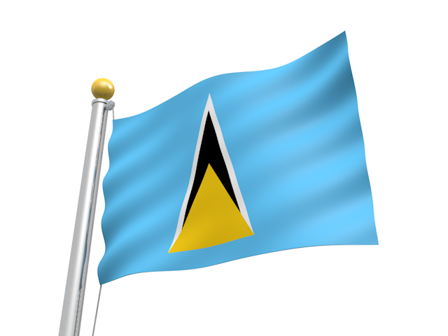 セントルシア - ナショナルフラッグ / 世界地図 / イラスト / 写真 / 国旗 / フリー素材