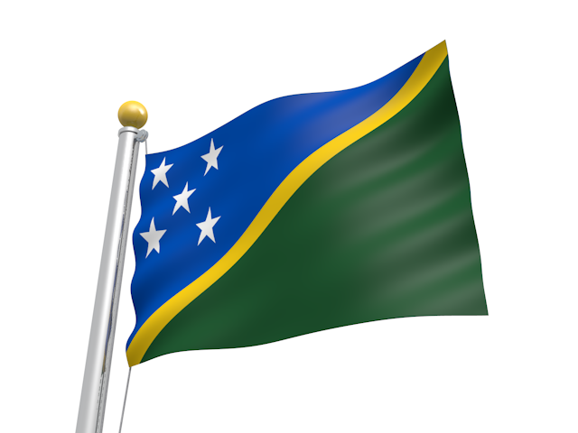 ソロモン諸島 - ナショナルフラッグ / 世界地図 / イラスト / 写真 / 国旗 / フリー素材