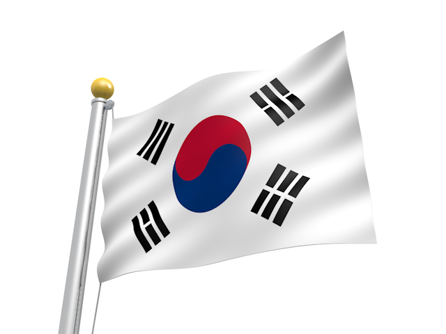 大韓民国 - ナショナルフラッグ / 世界地図 / イラスト / 写真 / 国旗 / フリー素材