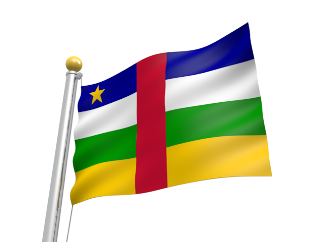 中央アフリカ - ナショナルフラッグ / 世界地図 / イラスト / 写真 / 国旗 / フリー素材