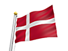 デンマーク - 国旗｜世界地図｜フリーイラスト素材