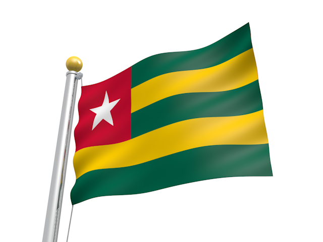 トーゴ - ナショナルフラッグ / 世界地図 / イラスト / 写真 / 国旗 / フリー素材