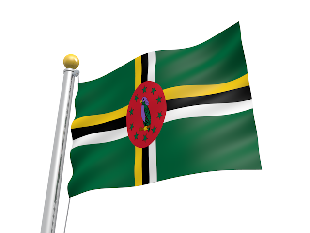 ドミニカ国 - ナショナルフラッグ / 世界地図 / イラスト / 写真 / 国旗 / フリー素材