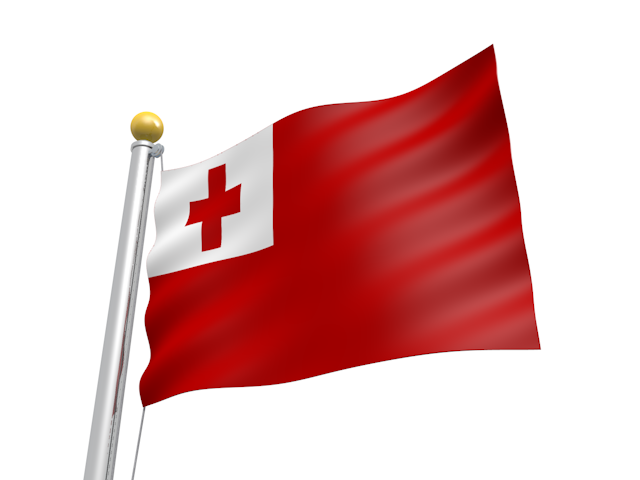 トンガ - ナショナルフラッグ / 世界地図 / イラスト / 写真 / 国旗 / フリー素材