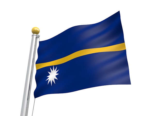 ナウル - ナショナルフラッグ / 世界地図 / イラスト / 写真 / 国旗 / フリー素材