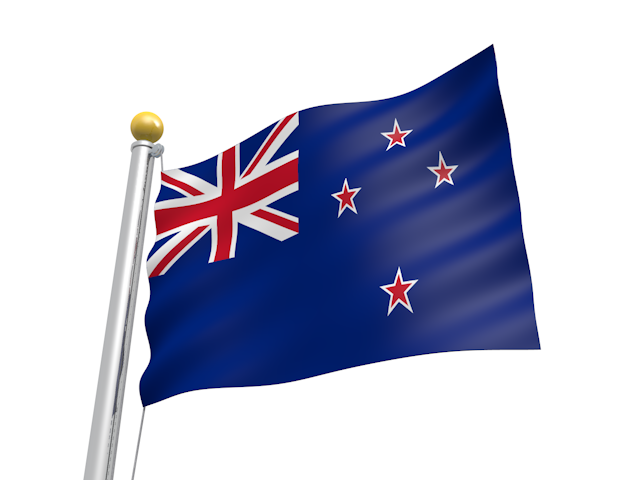 ニュージーランド - ナショナルフラッグ / 世界地図 / イラスト / 写真 / 国旗 / フリー素材