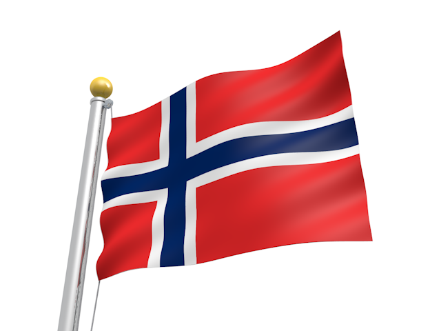 ノルウェー - ナショナルフラッグ / 世界地図 / イラスト / 写真 / 国旗 / フリー素材