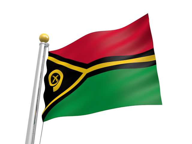 バヌアツ - ナショナルフラッグ / 世界地図 / イラスト / 写真 / 国旗 / フリー素材