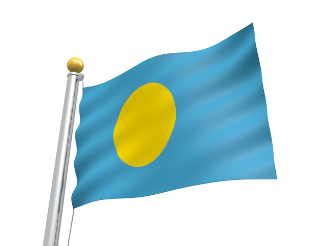 パラオ - ナショナルフラッグ / 世界地図 / イラスト / 写真 / 国旗 / フリー素材
