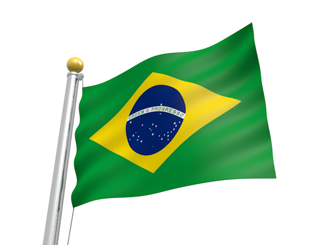 ブラジル - ナショナルフラッグ / 世界地図 / イラスト / 写真 / 国旗 / フリー素材