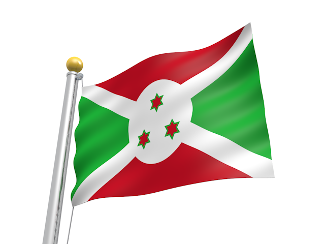 ブルンジ - ナショナルフラッグ / 世界地図 / イラスト / 写真 / 国旗 / フリー素材