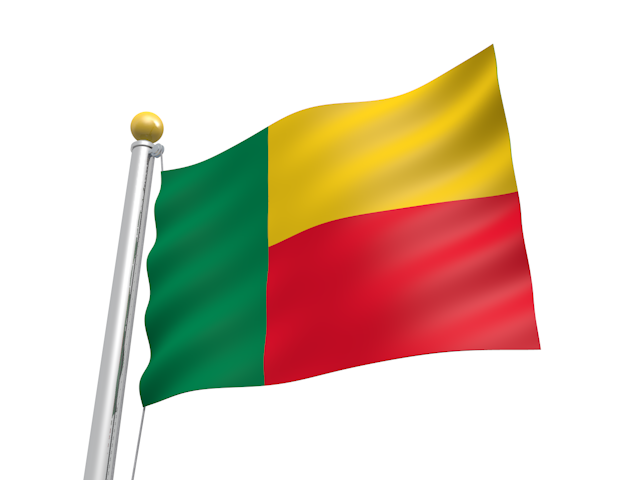 ベナン - ナショナルフラッグ / 世界地図 / イラスト / 写真 / 国旗 / フリー素材