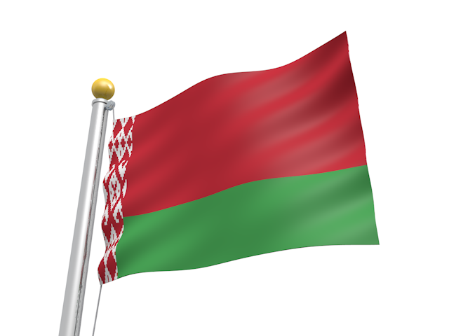ベラルーシ - ナショナルフラッグ / 世界地図 / イラスト / 写真 / 国旗 / フリー素材