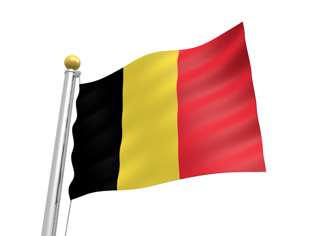 ベルギー - ナショナルフラッグ / 世界地図 / イラスト / 写真 / 国旗 / フリー素材