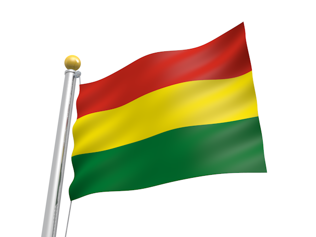 ボリビア - ナショナルフラッグ / 世界地図 / イラスト / 写真 / 国旗 / フリー素材