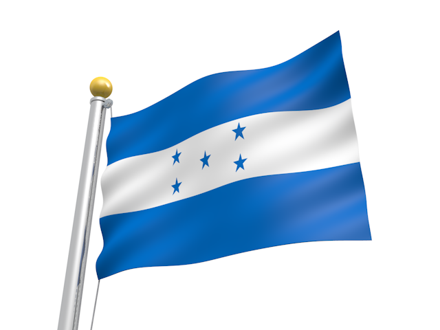 ホンジュラス - ナショナルフラッグ / 世界地図 / イラスト / 写真 / 国旗 / フリー素材