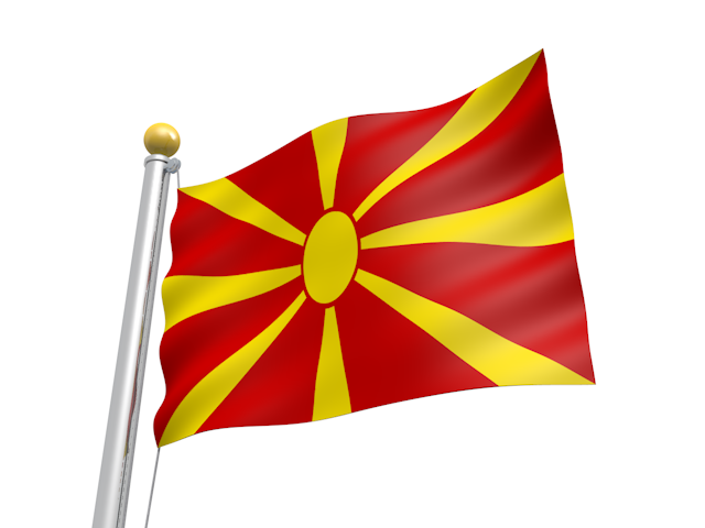 マケドニア - ナショナルフラッグ / 世界地図 / イラスト / 写真 / 国旗 / フリー素材