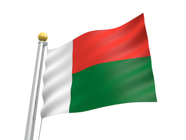 マダガスカル - ナショナルフラッグ / 世界地図 / イラスト / 写真 / 国旗 / フリー素材