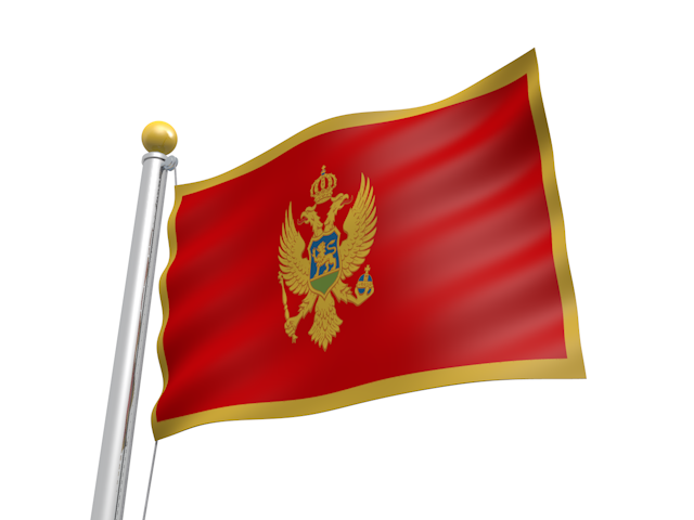 モンテネグロ - ナショナルフラッグ / 世界地図 / イラスト / 写真 / 国旗 / フリー素材