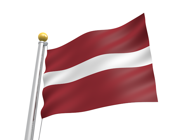 ラトビア - ナショナルフラッグ / 世界地図 / イラスト / 写真 / 国旗 / フリー素材