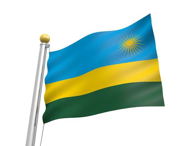 ルワンダ - ナショナルフラッグ / 世界地図 / イラスト / 写真 / 国旗 / フリー素材