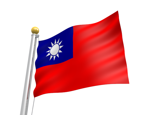 台湾 - ナショナルフラッグ / 世界地図 / イラスト / 写真 / 国旗 / フリー素材