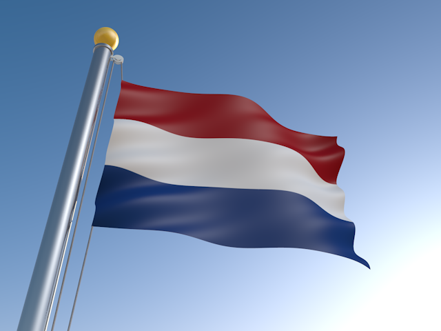 オランダ - ナショナルフラッグ / 世界地図 / イラスト / 写真 / 国旗 / フリー素材