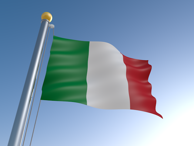 イタリア - ナショナルフラッグ / 世界地図 / イラスト / 写真 / 国旗 / フリー素材