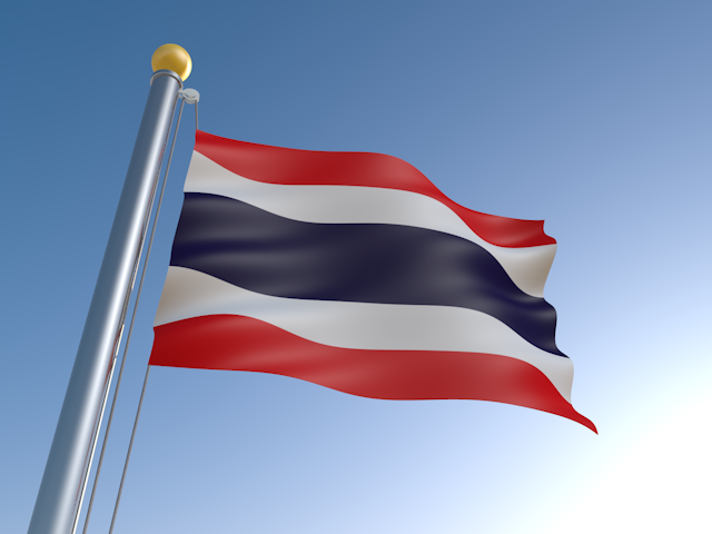タイ - ナショナルフラッグ / 世界地図 / イラスト / 写真 / 国旗 / フリー素材