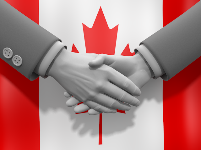 カナダ - ナショナルフラッグ / 世界地図 / イラスト / 写真 / 国旗 / フリー素材