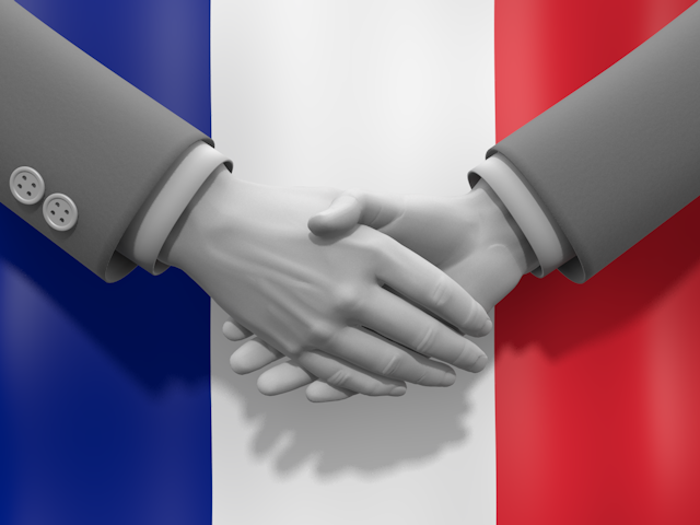 フランス - ナショナルフラッグ / 世界地図 / イラスト / 写真 / 国旗 / フリー素材