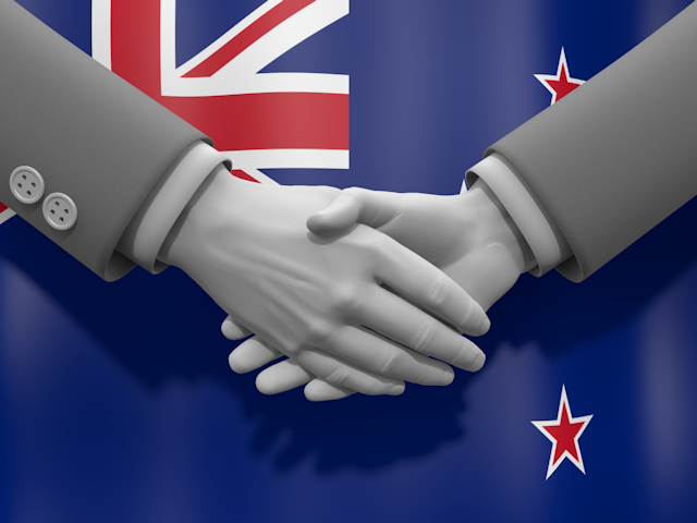 ニュージーランド - ナショナルフラッグ / 世界地図 / イラスト / 写真 / 国旗 / フリー素材