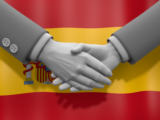 スペイン - ナショナルフラッグ / 世界地図 / イラスト / 写真 / 国旗 / フリー素材