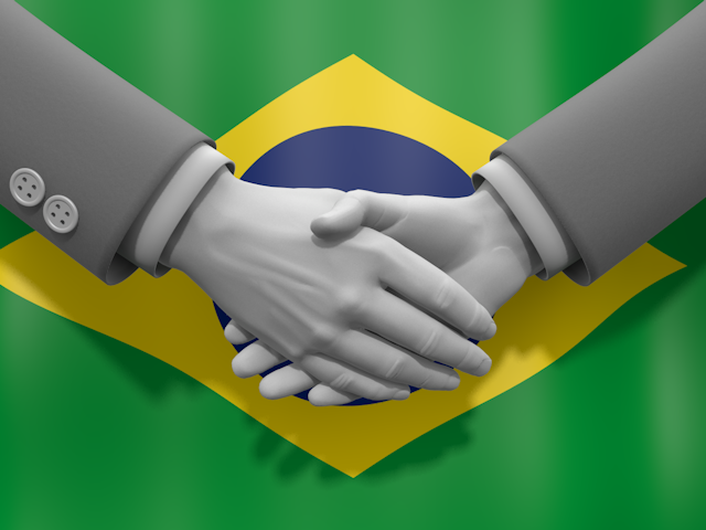 ブラジル - ナショナルフラッグ / 世界地図 / イラスト / 写真 / 国旗 / フリー素材