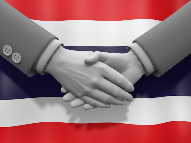 タイ - ナショナルフラッグ / 世界地図 / イラスト / 写真 / 国旗 / フリー素材