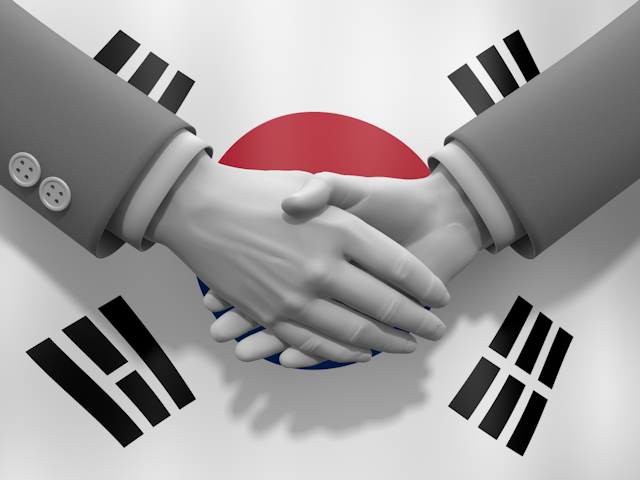 韓国 - ナショナルフラッグ / 世界地図 / イラスト / 写真 / 国旗 / フリー素材