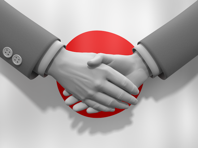 日本 - ナショナルフラッグ / 世界地図 / イラスト / 写真 / 国旗 / フリー素材